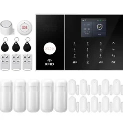 Hemlarmssystem, Smarta Hem-integration, Trådlös Säkerhetslösning,4G WiFi Kit F, EU Kontakt