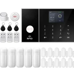 Outlet Hemlarmssystem, Smarta Hem-integration, Realtidsaviseringar,2G GSM WiFi Kit F, EU Kontakt Hemlarmsystem