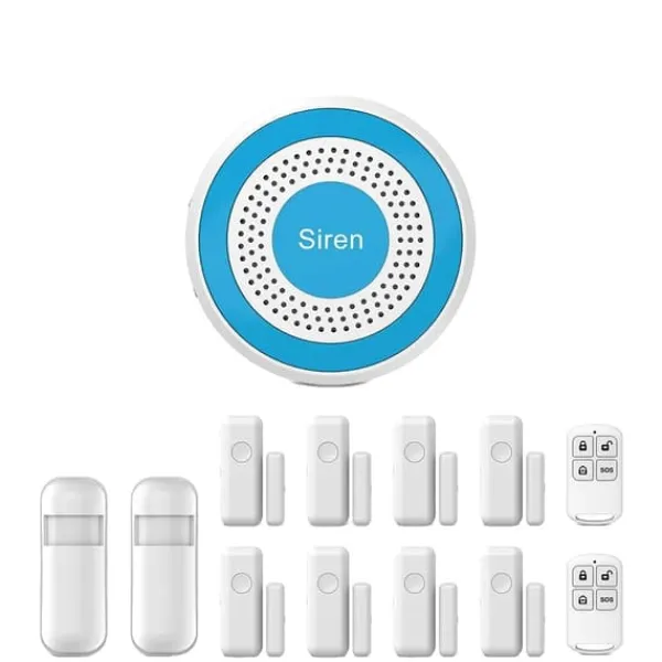 Hot Hemlarmssystem, Trådlös installation, Smart appkontroll,A519W-H Hemlarmsystem
