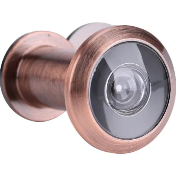 Hemsäkerhet Optisk Glas Vidvinkel Dörrkikare Dörrkikare (Röd Brons)