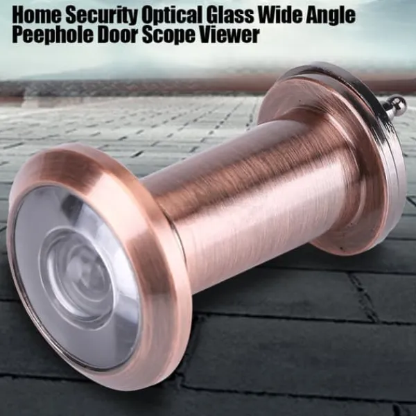 Hemsäkerhet Optisk Glas Vidvinkel Dörrkikare Dörrkikare (Röd Brons)