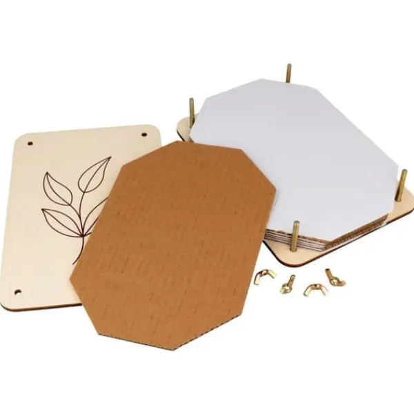 New Herbier i trä 21 x 14,5 x 4,5 cm Kit För Växt- & Örtplantering