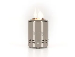 herQs Smokeless FirePit - Mighty - Silver