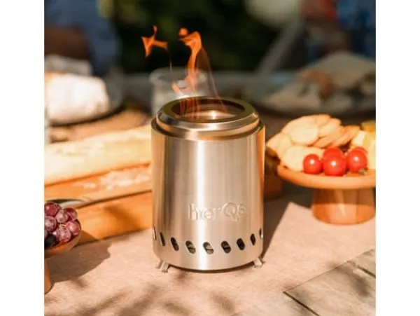 Online herQs Smokeless FirePit Mini - Silver Öppna Spisar
