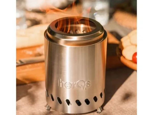 Online herQs Smokeless FirePit Mini - Silver Öppna Spisar