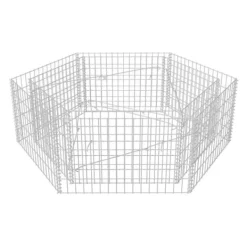 Hot Hexagonal planteringsgabion upphöjd 160x140x50 cm Krukor & Växtbehållare