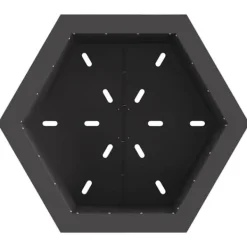 Hexagonalt rökfritt eldstad i stål – Modern och bärbar | Färg: Svart | Storlek: 58x58x51 cm
