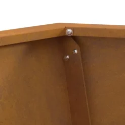 Discount Hexagonalt vedeldad eldkorg i väderbeständigt stål | Storlek: 50x50x40 cm | Färg: Stålgrå Vedeldade Kaminer