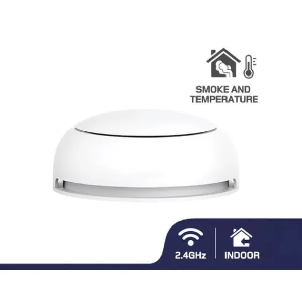 Online HeySmart Smart WiFi rökdetektor med batteri, skickar aviseringar till smartphone via app, photoelektrisk sensor Rök- & Koloxiddetektorer