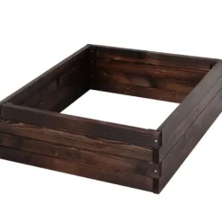 Sale Högbädd i massivt trä 60x60x23 cm, mörkbrun – planteringslåda/örtlåda Planteringsbänkar