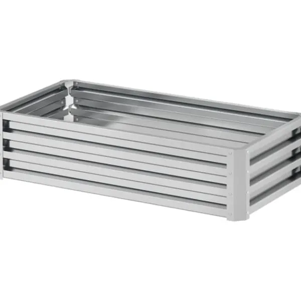 Best Högbädd i stål 120x60x30,5 cm, rostfri & vädertålig – balkong/trädgård Planteringsbänkar