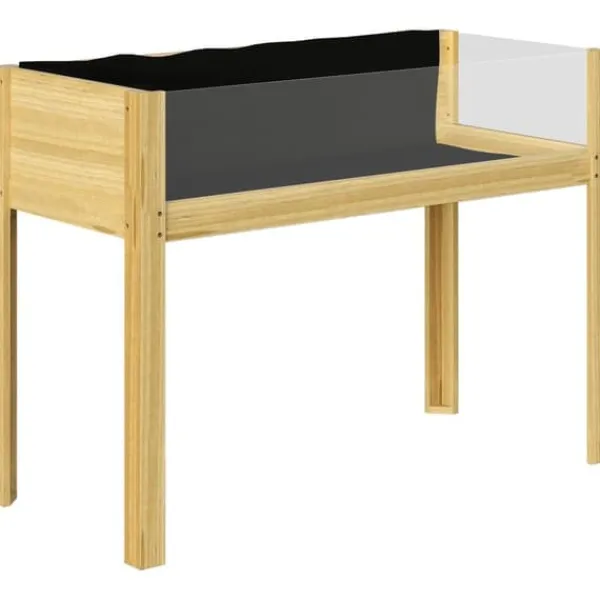 Hot Högbädd i trä 110x50x80 cm med akrylpaneler & dränering – vädertålig Planteringsbänkar