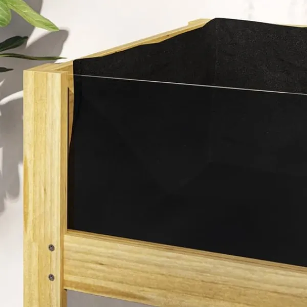 Hot Högbädd i trä 110x50x80 cm med akrylpaneler & dränering – vädertålig Planteringsbänkar