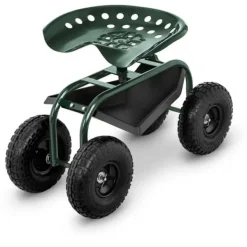 Hot hillvert - Mobil trädgårdssits - 150 kg - Höjdjusterbar Stöd Med Hjul, Säten & Knäskydd För Trädgårdsskötsel