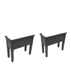 Discount Höjd trädgårdsbädd, Material: PP och gummi, Dimensioner: 75*34,5*65,5 cm, Form: Rektangulär, Belastningskapacitet: 25 kg, Antal artiklar: 2 Planteringsbänkar