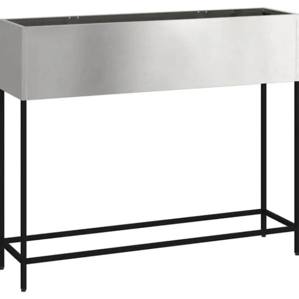 vidaXL Höjdträdgårdsplanterare Silver 100 x 26 x 82 cm Rostfritt stål