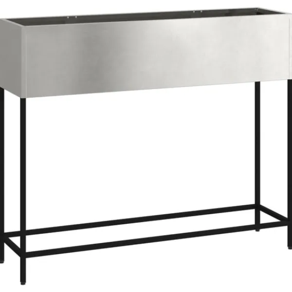 vidaXL Höjdträdgårdsplanterare Silver 100 x 26 x 82 cm Rostfritt stål