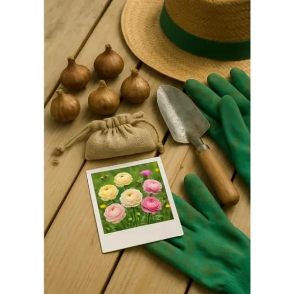 Sale Hjärta av exotism blomlökar - Ranunkler Ranunculus blandning av pastellfärger (40 stycken) diameter 5-6cm Blommor