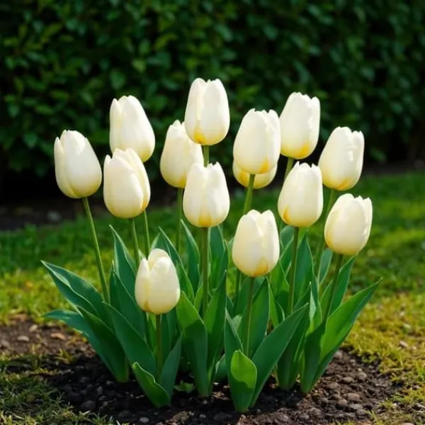 Discount Hjärta av exotism blomsterlökar - Tulpaner Tulipa Triumph White - vit (15 stycken) diameter 11-12cm Blommor