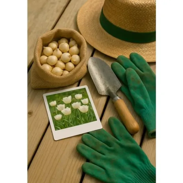 Discount Hjärta av exotism blomsterlökar - Tulpaner Tulipa Triumph White - vit (15 stycken) diameter 11-12cm Blommor