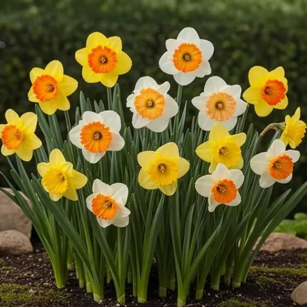 Hjärta av exotism blomsterlökar - Påsklilja Narcis Large Cupped Mix i olika färger (15 stycken) Diameter 12-14cm