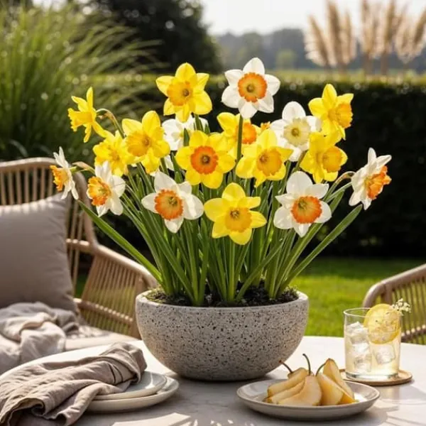 Hjärta av exotism blomsterlökar - Påsklilja Narcis Large Cupped Mix i olika färger (15 stycken) Diameter 12-14cm