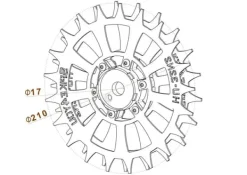 Clearance Hjul till HUSQVARNA AUTOMOWER 305, 310, 315, 315X, 415X, 415XI robotgräsklippare, rostfritt stål 3mm Trädgårdsmaskiner