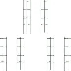 Hållbar tomatbur av stål - Justerbart stöd för växter | Färg: Grön | Storlek: 154 cm | 6 st