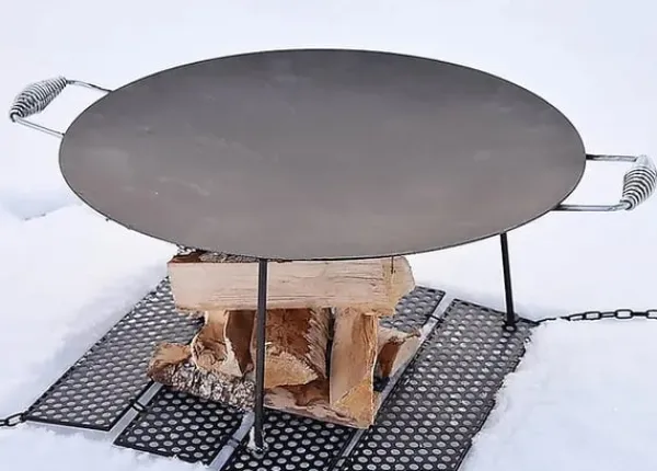 HÄLLMARK ELDGALLER 44 x 44 cm, eldgaller snö, eldunderlag snö, grillunderlag snö