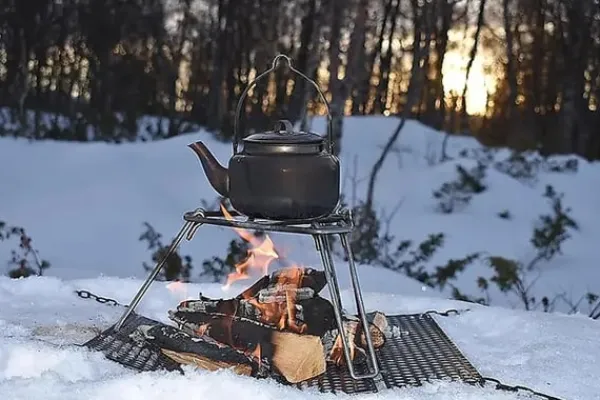 HÄLLMARK ELDGALLER 44 x 44 cm, eldgaller snö, eldunderlag snö, grillunderlag snö
