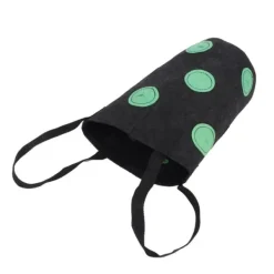 12-håls jordgubbsväska med handtag Bärbar filtväska för växter för trädgården Svart 20x35cm Krukor & Växtbehållare