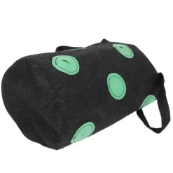 12-håls jordgubbsväska med handtag Bärbar filtväska för växter för trädgården Svart 20x35cm Krukor & Växtbehållare