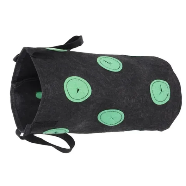 12-håls jordgubbsväska med handtag Bärbar filtväska för växter för trädgården Svart 20x35cm Krukor & Växtbehållare