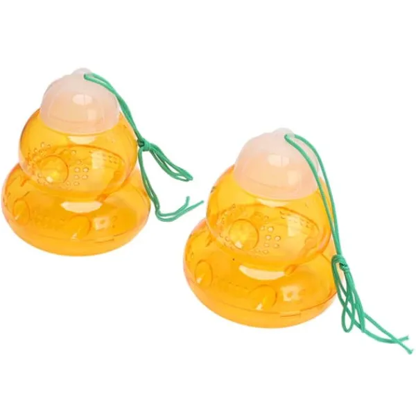 Hängande bifälla - kalebassform, getingavskräckande utomhus och bidödare (2 st, orange)