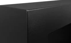 Hängande etanolspis Biokamin Hängande biokamin Bioetanolbrännare BOX 90 cm x 40 cm x 12 cm matt svart med glas ekologisk spis
