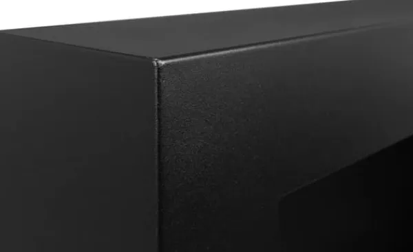 Hängande etanolspis Biokamin Hängande biokamin Bioetanolbrännare BOX 90 cm x 40 cm x 12 cm matt svart med glas ekologisk spis