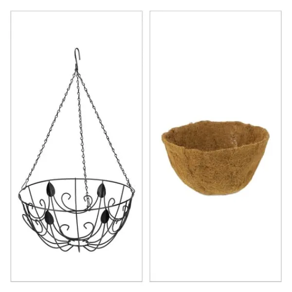 Sale Hängande korgset, set om 3, metall Trädgårdskorgar