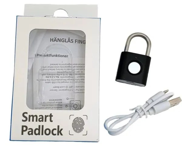 Hänglås med fingeravtryck