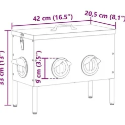 New Hönsmatare i metall - - Olivegrön - 41.5x20.5x33 cm - Kallvalsad stål - Kapacitet 15 kg För Fåglar & Småvilt