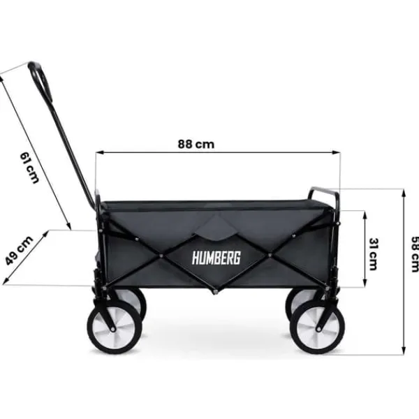 Humberg Hopfällbar transportvagn 80L HM-511