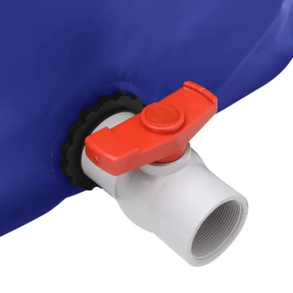 Clearance Hopfällbar vattentank med kran för regnvatten | Volym: 1500 L | Material: PVC Regntunnor