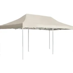 vidaXL Hopfällbart partytält aluminium 6x3 m gräddvit
