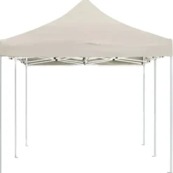 vidaXL Hopfällbart partytält aluminium 6x3 m gräddvit