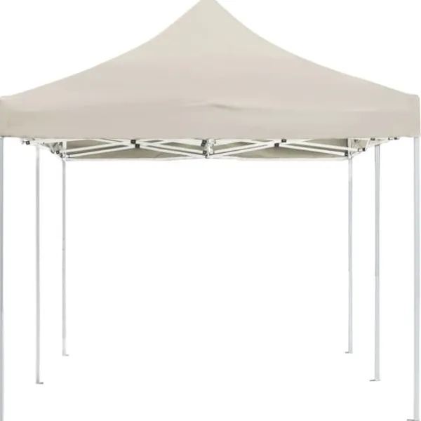 vidaXL Hopfällbart partytält aluminium 6x3 m gräddvit