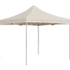 Hopfällbart partytält i aluminium - Elegant solskydd för utomhusevent | Färg: Gräddvit | Storlek: 2x2 m Tält & Lusthus