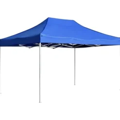 New Hopfällbart partytält i aluminium - Elegant solsäkert skydd | Storlek: 4,5x3 m | Färg: Blå Tält & Lusthus