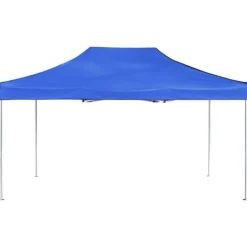 New Hopfällbart partytält i aluminium - Elegant solsäkert skydd | Storlek: 4,5x3 m | Färg: Blå Tält & Lusthus
