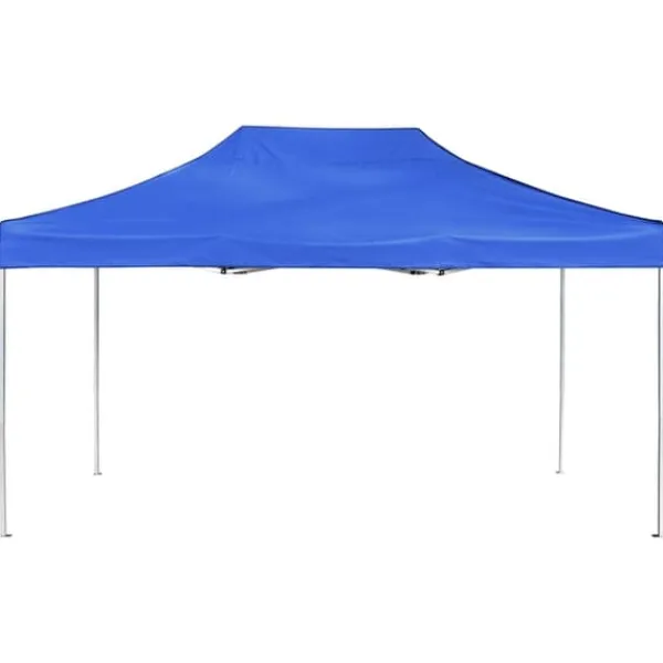 New Hopfällbart partytält i aluminium - Elegant solsäkert skydd | Storlek: 4,5x3 m | Färg: Blå Tält & Lusthus