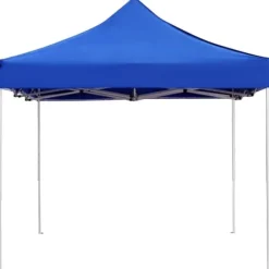 New Hopfällbart partytält i aluminium - Elegant solsäkert skydd | Storlek: 4,5x3 m | Färg: Blå Tält & Lusthus