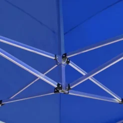 Hopfällbart partytält i aluminium 6x3 m - Perfekt för utomhusevent | Färg: Blå | Storlek: 6x3 m